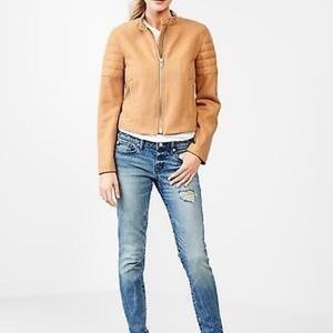 GAP Camel Wool Moto Jacket. NWOT